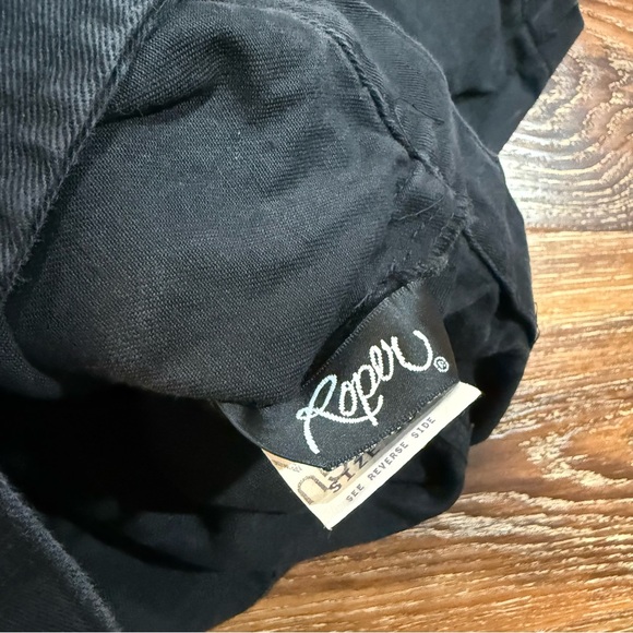 Roper Black Mini Skirt with Fringe Accent Women's Size 15 / S M L Western Wear - Picture 6 of 8